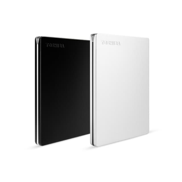 Detalle de Toshiba Canvio Slim 2.5" 1TB USB 3.2 Plata: disco duro externo ligero para tus copias y archivos