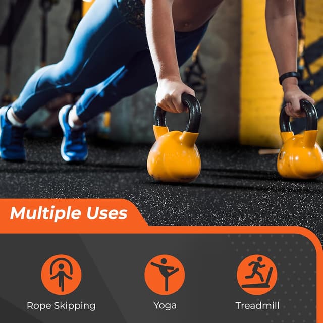 Thumbnail 3 de SUPERJARE 0.4'' Thick Exercise Mats with Rubber Top—Interlocking Gym Flooring 🧽