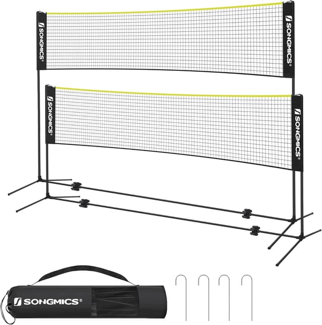 Detalle de SONGMICS filet de badminton 3 m avec hauteur réglable (ensemble portable)