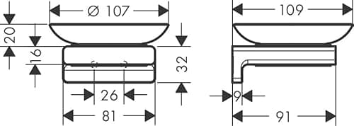 Thumbnail 2 de hansgrohe AddStoris Jabonera cromo 41746000