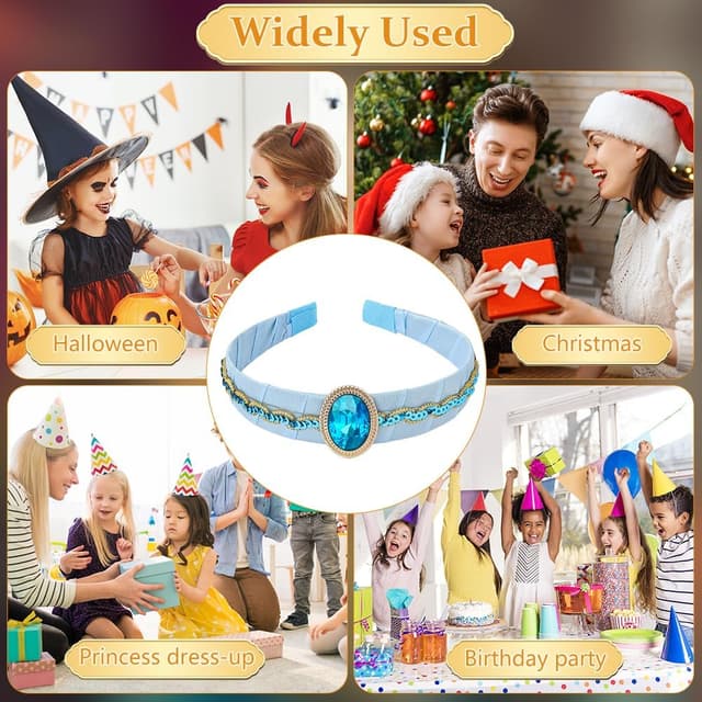 Detalle de Aomig Accessori Mago per Costume, kit cosplay Halloween da 3 pezzi (fasce, cravatta, occhiali) per bambini e adulti