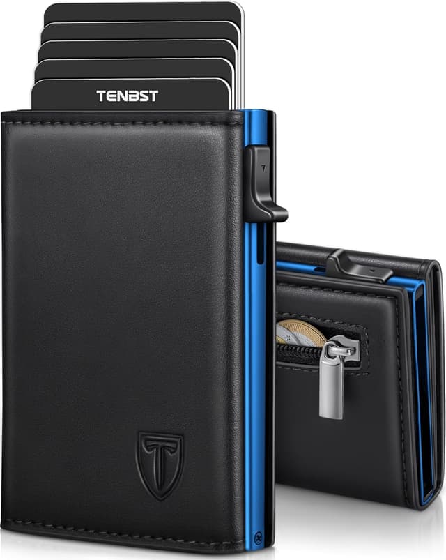 Thumbnail 6 de TENBST Cartera de Cuero con Bloqueo RFID para Hombre