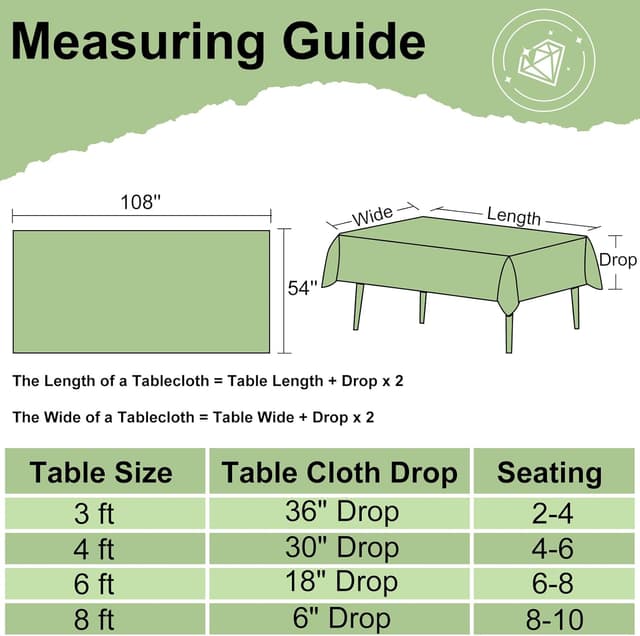 Thumbnail 5 de misaya 6 Packs Buffalo Tablecloth 54 x 108 in