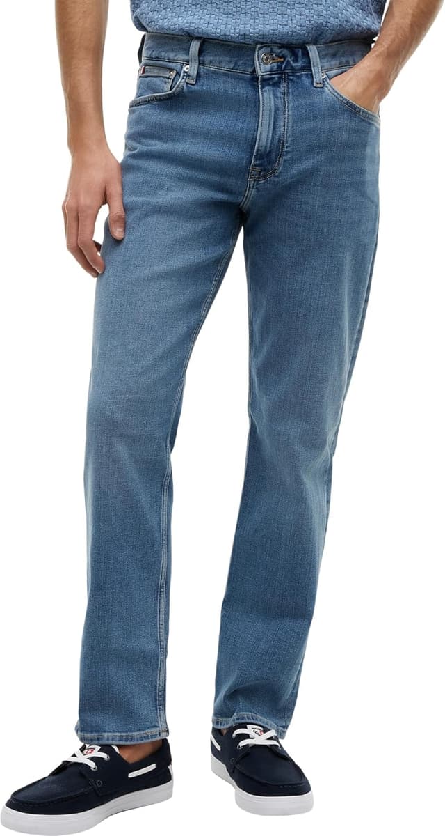 Thumbnail 6 de Tommy Hilfiger Men’s Denton Heron Blue Straight Leg Jeans