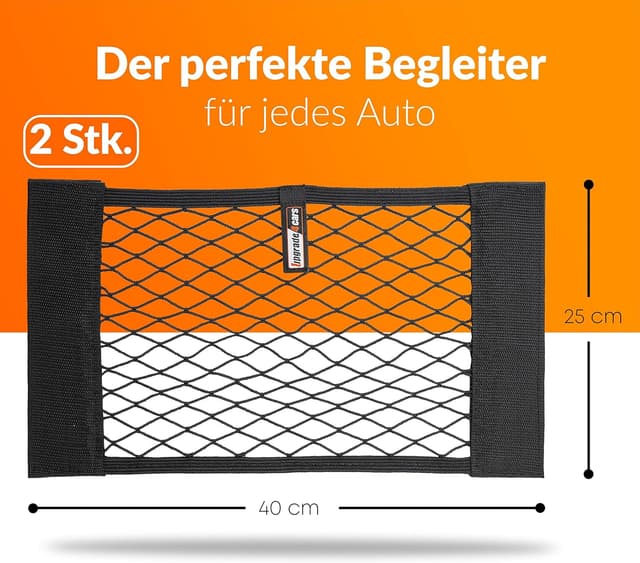 Thumbnail 2 de Upgrade4cars Kofferraum Netztasche Klett 40×25 cm