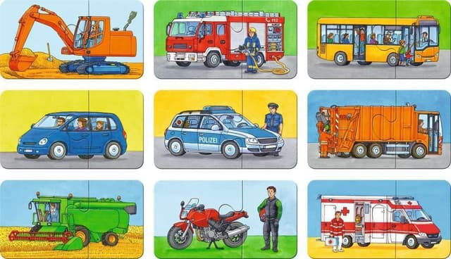 Detalle de Ravensburger Einsatzfahrzeuge-Kinderpuzzle mit 18x10 cm
