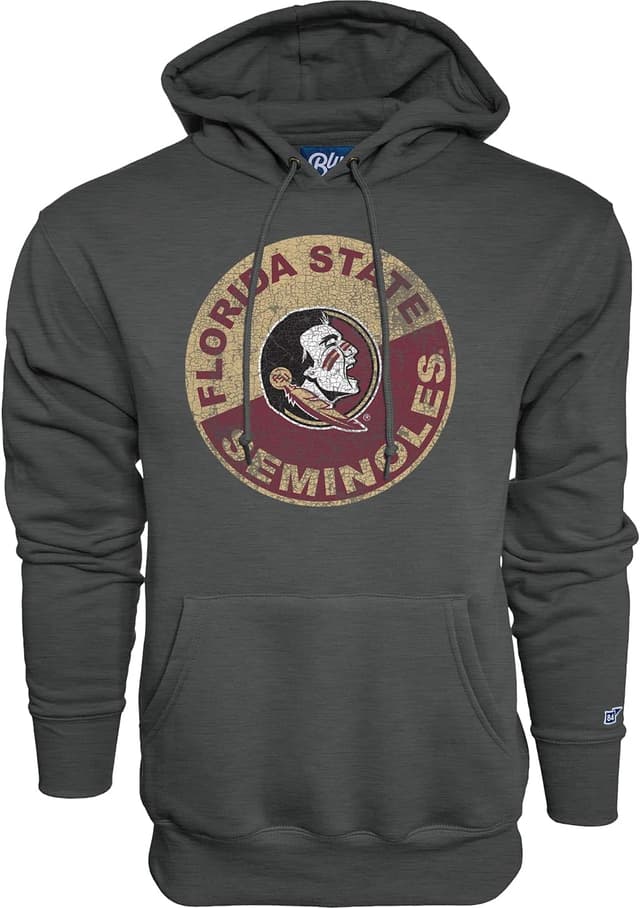 Detalle de Blue 84 NCAA Men’s Hoodie Vintage Cap (Dark Heather) — Florida State Seminoles