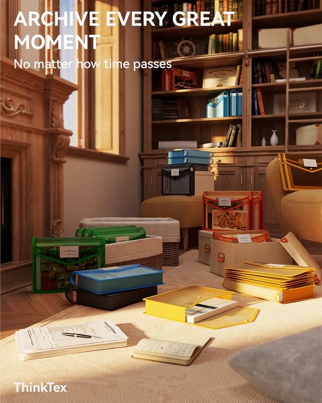 Detalle 2 de A4 plastic file folder 5 pcs, ThinkTex 33cm