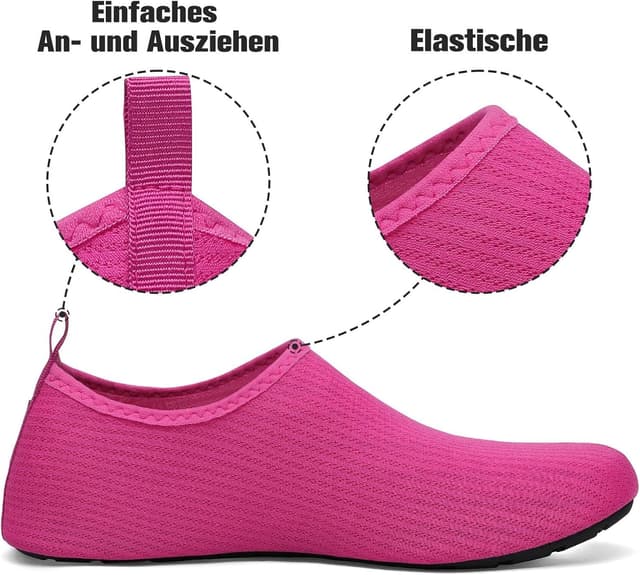 Detalle de SAGUARO Chaussures aquatiques homme/femme GR.36-47 – souples, respirantes et faciles à enfiler