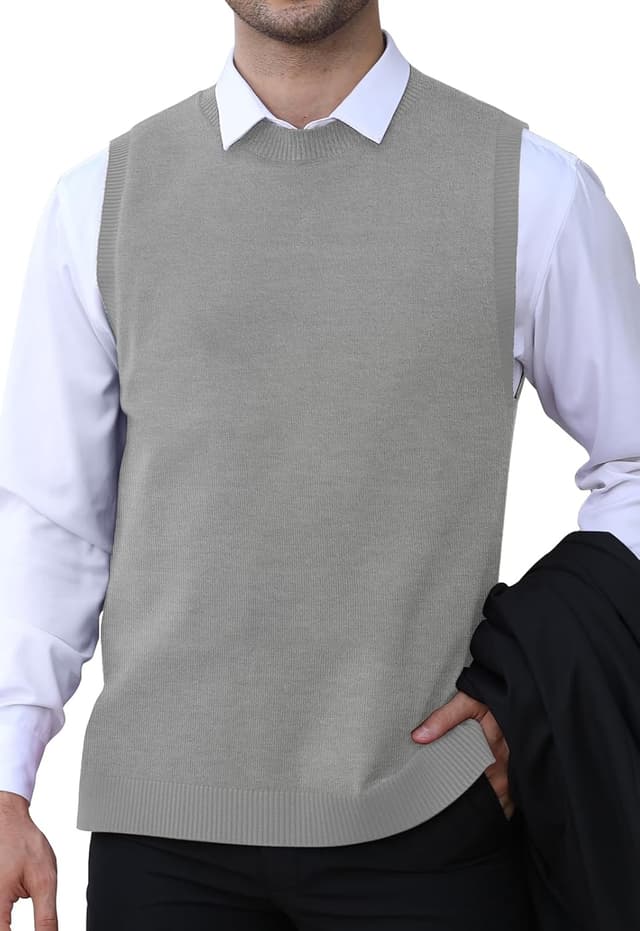 Detalle de KUYIGO gilet tricot col rond homme