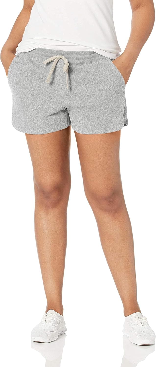 Detalle 2 de Short en polaire pour femme Amazon Essentials avec poches et ceinture à cordon