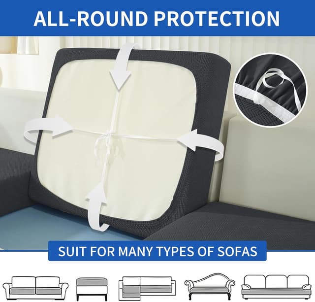 Thumbnail 5 de Ystyle Funda Asiento Sofa Elástico Gris oscuro