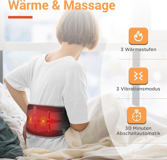 Detalle de Comfytemp Wärmegürtel 25Wh Akku – Heizgürtel für Rücken 🌡