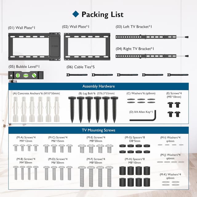 Thumbnail 6 de BONTEC Supporto da Parete 65 Pollici