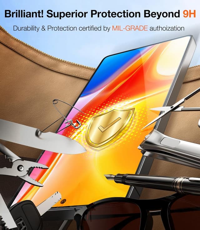 Detalle 1 de TORRAS for Samsung S25 Ultra Tempered Glass Screen Protector (2 Pack) with fingerprint-friendly tech