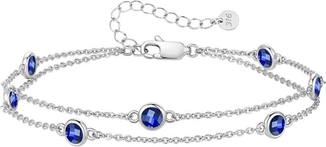 Detalle de LOUISA SECRET Pferdeaugen-Armband Damen aus 925 Sterling Silber mit Zirkonia, verstellbar