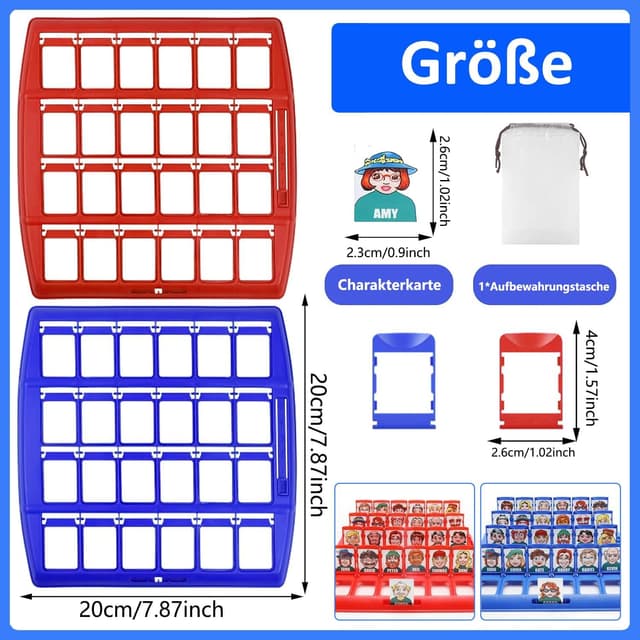 Detalle 2 de HOKYYCC Wer Ist Es Spiel Doppelt Wer Bin Ich