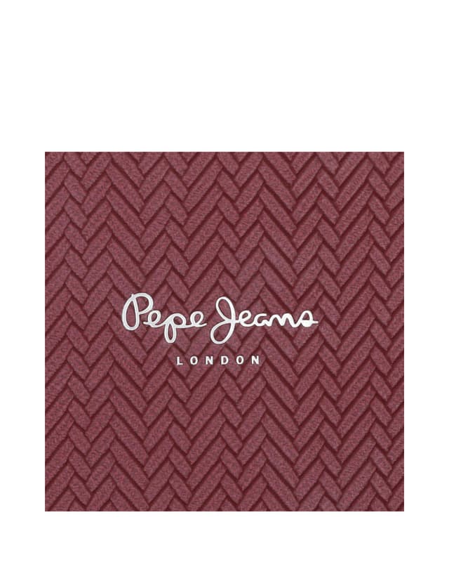 Detalle 2 de Pepe Jeans Sprig neceser bandolera con bolsillo frontal burdeos