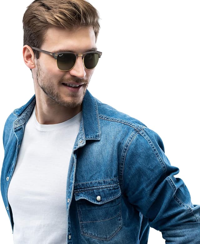 Detalle 2 de Ray-Ban RB3016 Clubmaster Square Sunglasses (Large)