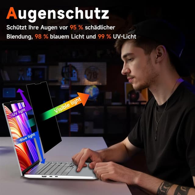 Thumbnail 6 de Magnetischer Laptop Sichtschutzfilter für 13,3 Zoll (16:9) – Anti-Spy & Blaulichtschutz mit abnehmbarem Design