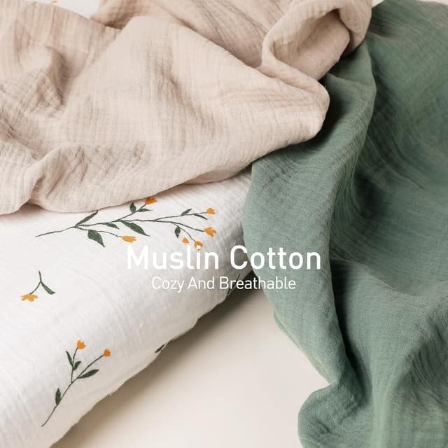 Thumbnail 1 de Muslin Baby Fitted Sheet 83x43x10 cm