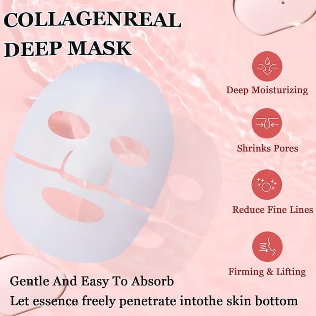 Detalle de 8 Stück Bio Collagen Mask Korean für Feuchtigkeit