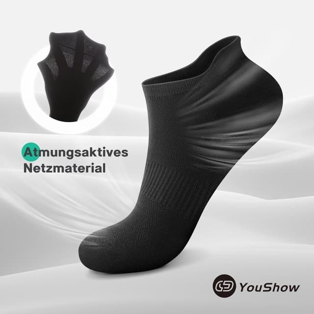 Detalle de YouShow 10 paia calzini corti sportivi traspiranti in cotone (uomo/donna)