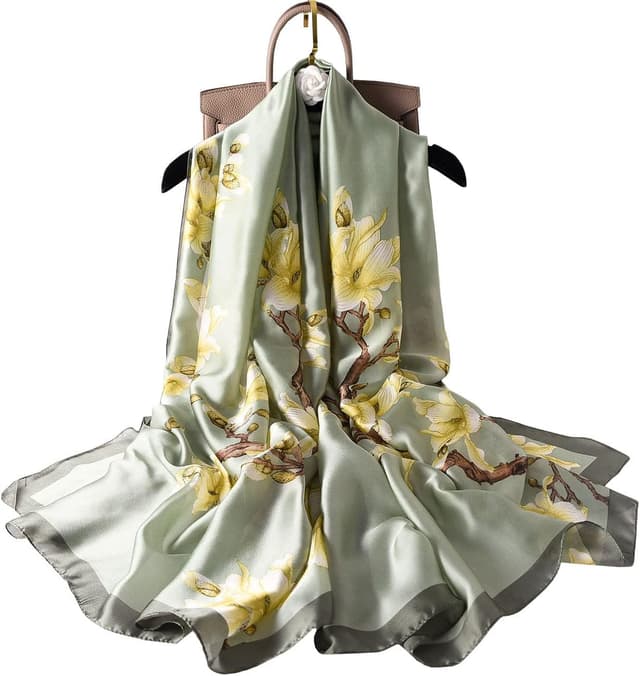 Detalle 2 de MAIRY Women’s Long Lightweight Scarf (180 x 85 cm) – Oversized Neckerchief for Weddings and Wraps