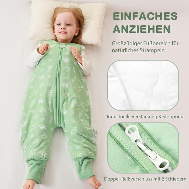 Detalle 2 de ToyaTec Baby-Schlafsack 2,5 Tog mit Füßen