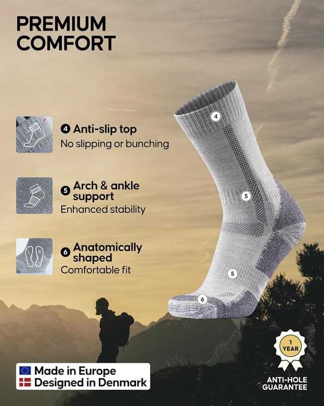 Detalle de Danish Endurance Hiking socks, merino 3 or 5-pack