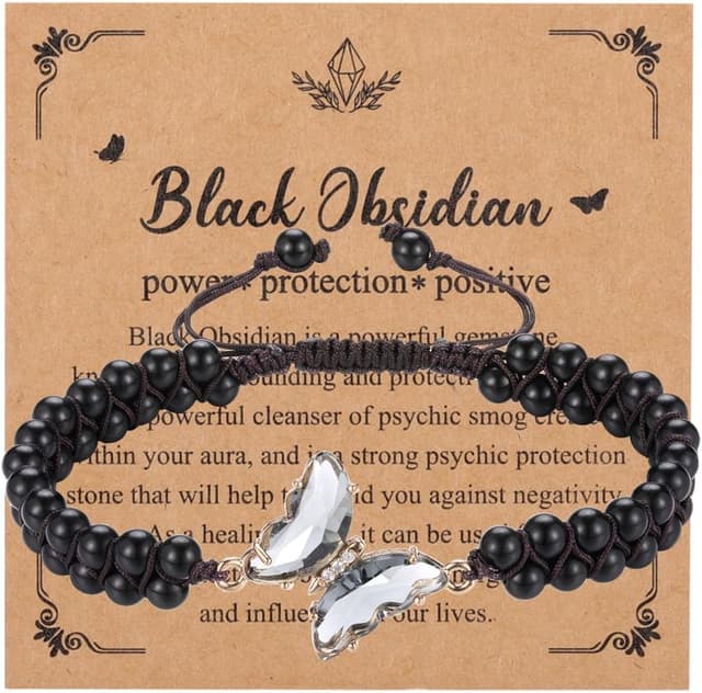 Detalle de Crystal butterfly bracelet 4mm beads