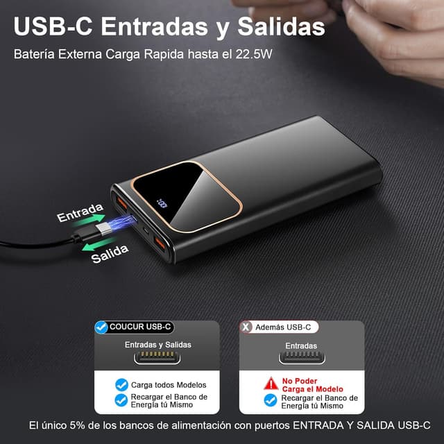 Thumbnail 5 de Coucur 2025 Power Bank Fast Charging 10000mAh