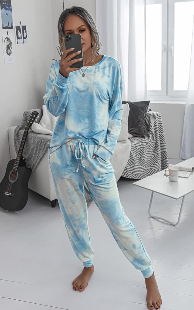 Thumbnail 6 de ASOMI Pyjama Damen Tie-Dye Set mit Taschen