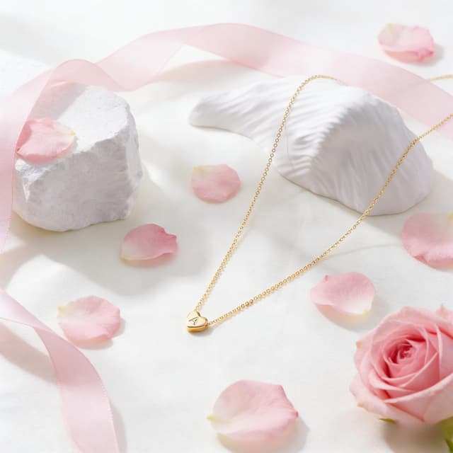 Detalle 1 de Turandoss Kette Buchstaben Halskette 40 cm