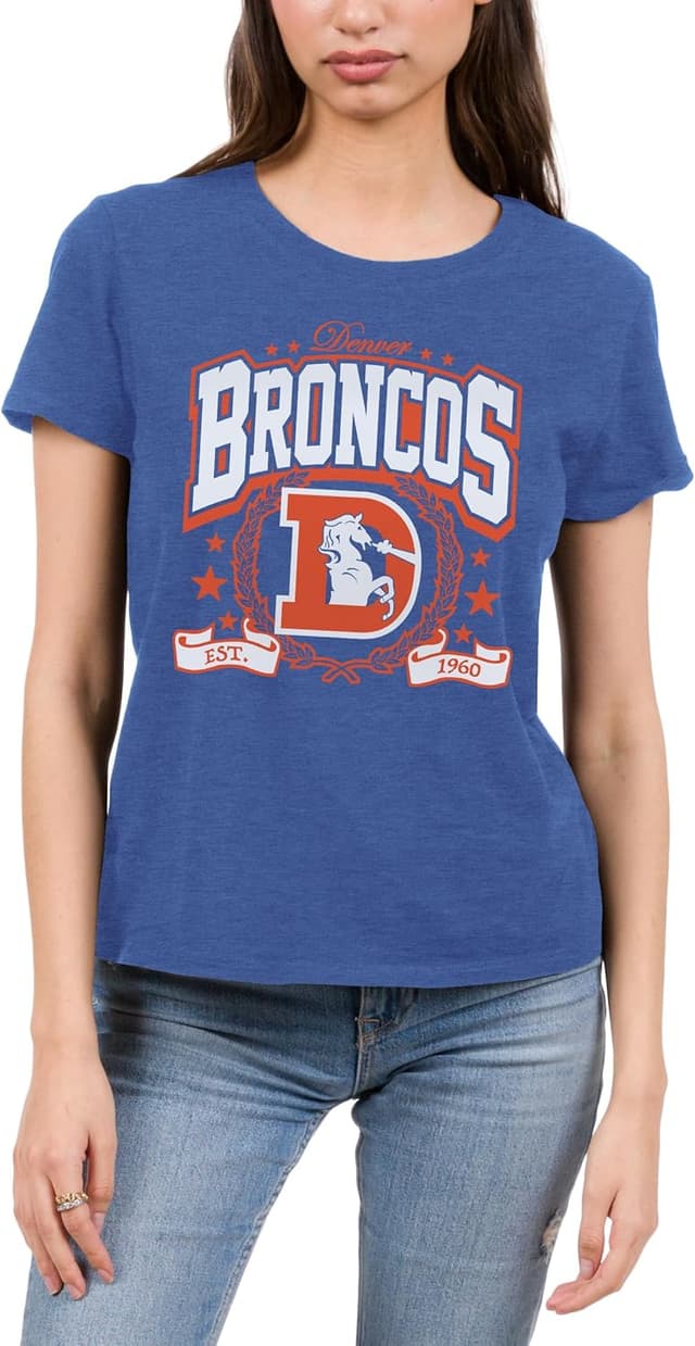 Detalle de Junk Food NFL “Prep” Women’s Short Sleeve Fan Tee (Officially Licensed)