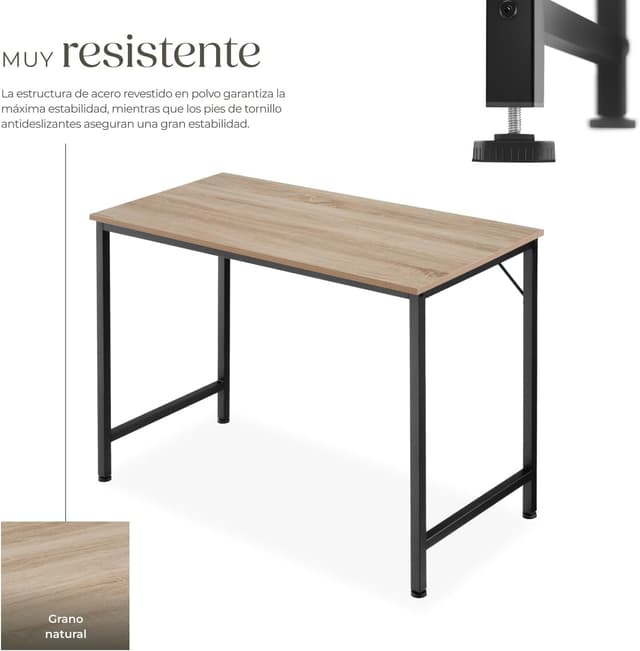 Detalle 2 de TecTake Mesa Escritorio 100x50 cm