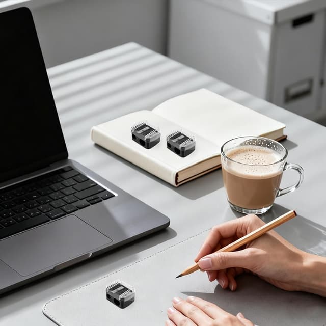 Detalle de Lomvarith 4PCS Makeup Sharpener Set for Precision Eyeliner & Lip Liner