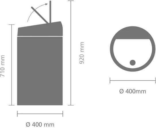 Thumbnail 3 de Brabantia Touch Bin 60 Liter Mattschwarz
