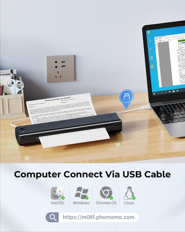 Detalle de Phomemo M08F Portable A4 Thermal Printer