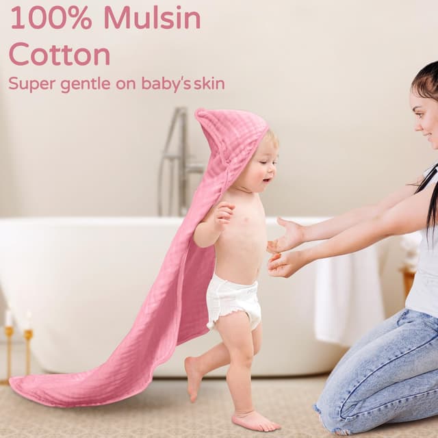 Thumbnail 1 de Yoofoss Hooded Baby Towel 32x32 Inches