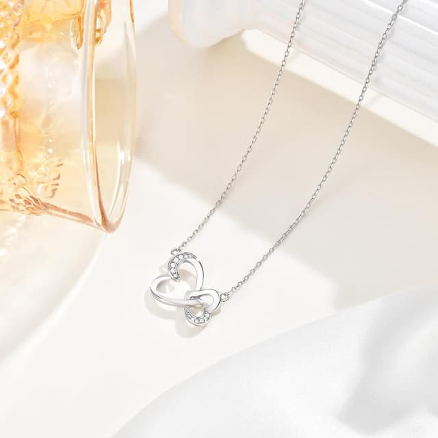 Detalle de VNOX Damen Halskette mit Herz 40+5 cm