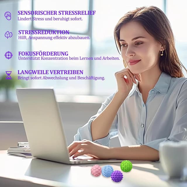 Detalle 1 de Magnetische Fidget Toys mit Silikon, 8 Kugeln