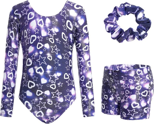 Detalle de JiAmy girls gymnastics leotard set, 3-12