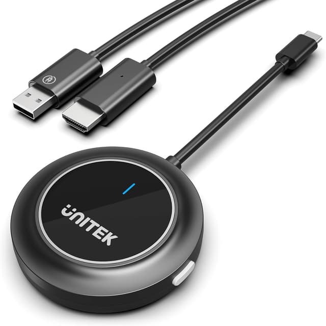 Detalle de UNITEK USB-C to Wireless HDMI Transmitter & Receiver Kit (5GHz, 1080p/60Hz) for screen mirroring