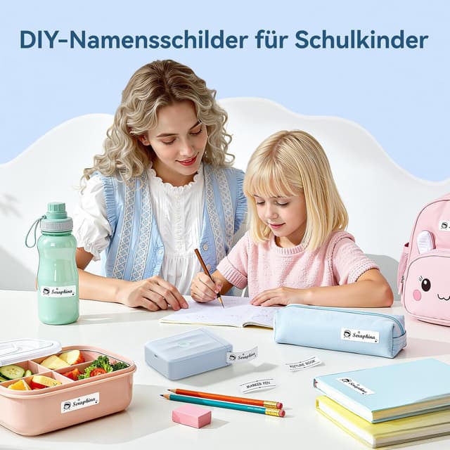 Detalle de NIIMBOT Etikettendrucker D110 Upgrade – Mini-Labelprinter mit Bluetooth für iOS & Android, blau