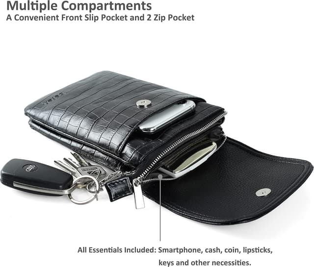 Detalle 1 de befen Handytasche aus echtem Leder 20×13×3 cm