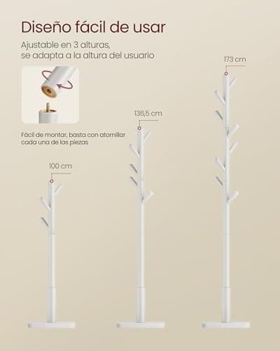 Thumbnail 6 de VASAGLE perchero árbol 8 ganchos RCR010W02