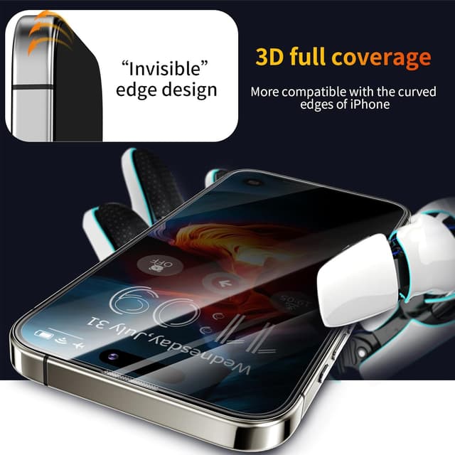 Detalle 2 de Tentoki Privacy Screen Protector 6.1-inch for iPhone