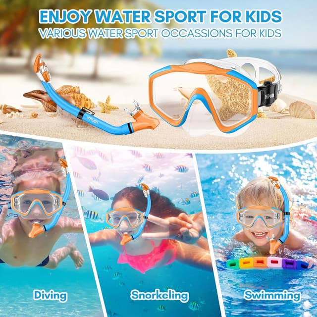Thumbnail 6 de HiiPeak Kids snorkel set for dry breathing