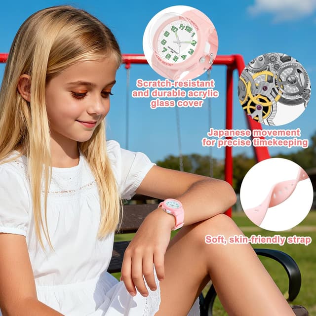 Detalle 2 de Kinderuhr mit Licht 50 m wasserdicht